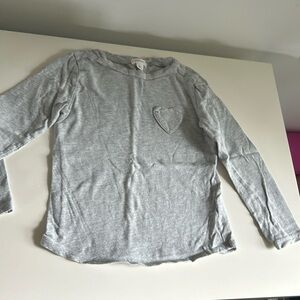 Girls Crewcuts Long Sleeve Gray TShirt With Heart Size 4-5